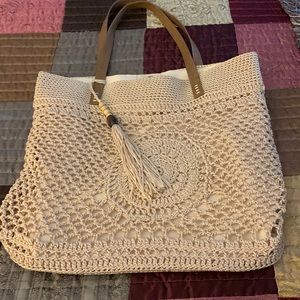 Sonoma tote bag new tan knit
